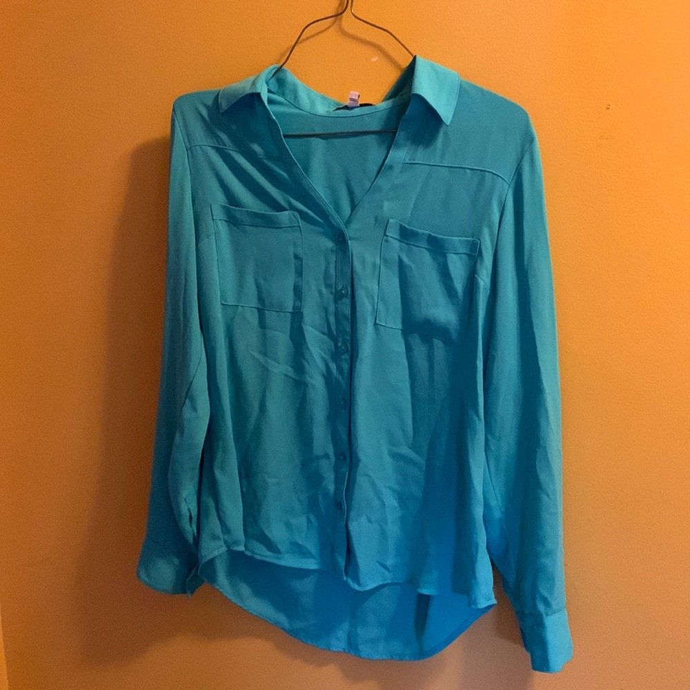 Express Portfino blouse turquoise